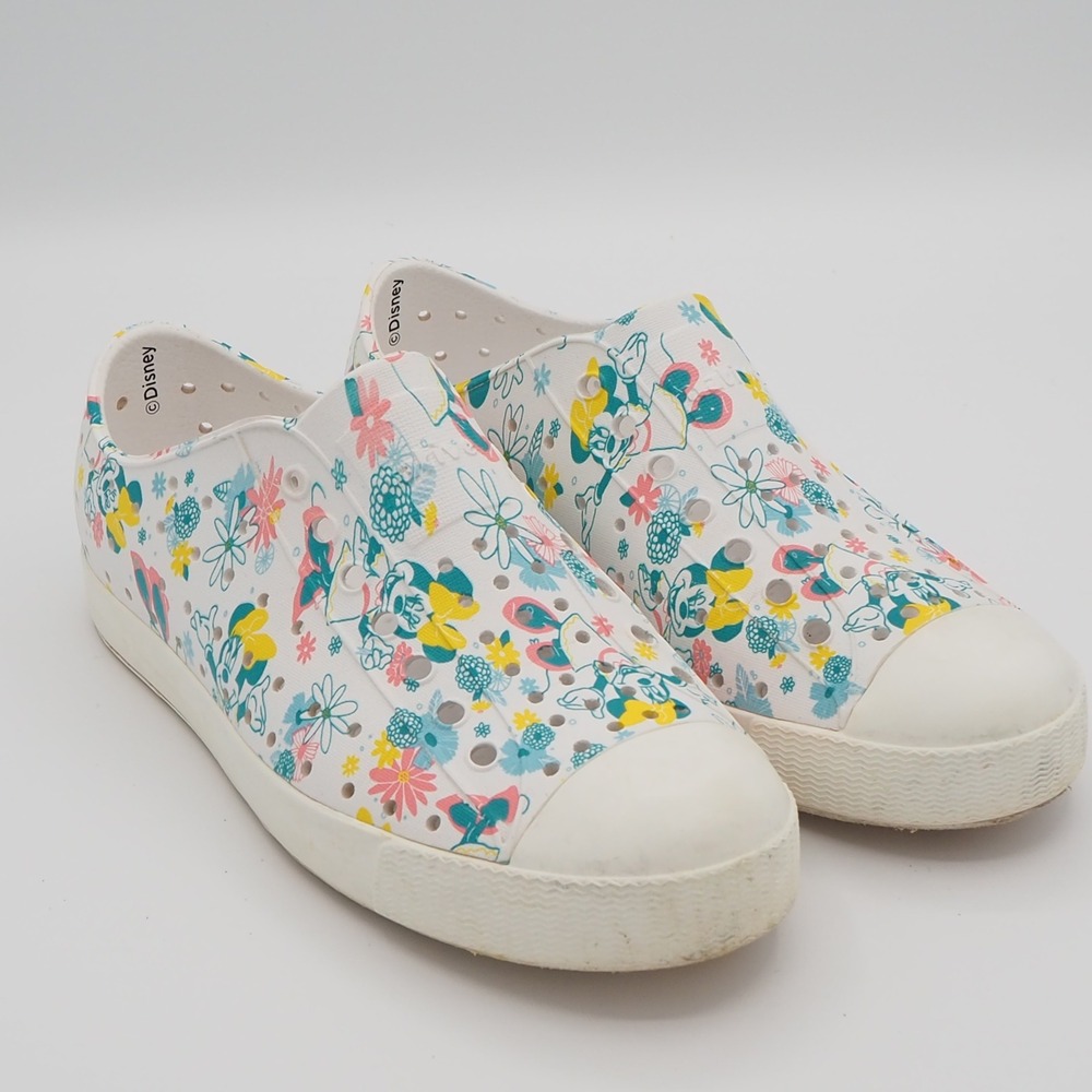 Native Jefferson X Disney Kids J2 Minnie Mouse Floral Slip On Shoes Sneakers